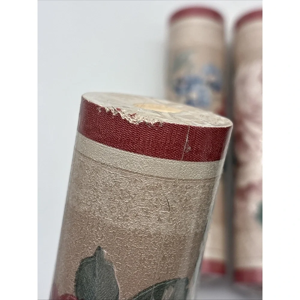 3- Brewster Home Fashions wallpaper border Floral Cottage Country NOS
